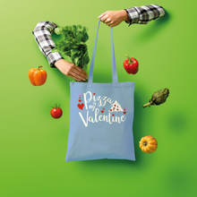 Load image into Gallery viewer, Pizza is My Valentine Shopper Tote Bag