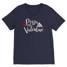 Load image into Gallery viewer, Pizza is My Valentine Classic V-Neck T-Shirt