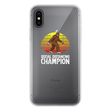 Load image into Gallery viewer, Social Distance Back Printed Transparent Soft Phone Case