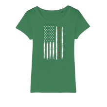 Load image into Gallery viewer, Proud Veteran Organic Jersey Womens T-Shirt