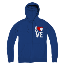 Load image into Gallery viewer, Love Dog Premium Adult Zip Hoodie