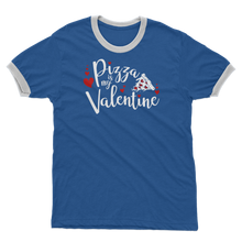 Load image into Gallery viewer, Pizza is My Valentine Adult Ringer T-Shirt
