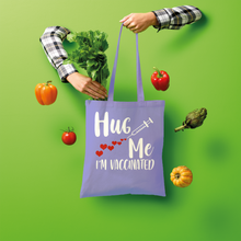 Load image into Gallery viewer, Hug Me I'm Vaccinated Shopper Tote Bag