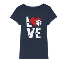 Load image into Gallery viewer, Love Dog Organic Jersey Womens T-Shirt