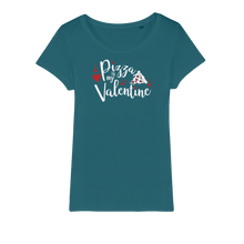 Load image into Gallery viewer, Pizza is My Valentine Organic Jersey Womens T-Shirt