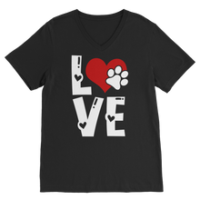 Load image into Gallery viewer, Love Dog Classic V-Neck T-Shirt