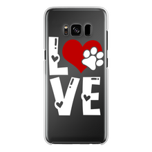 Load image into Gallery viewer, Love Dog Back Printed Transparent Hard Phone Case