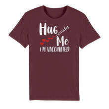 Load image into Gallery viewer, Hug Me I'm Vaccinated Premium Organic Adult T-Shirt