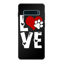 Load image into Gallery viewer, Love Dog Back Printed Black Soft Phone Case