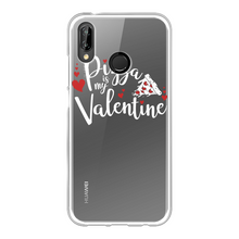Load image into Gallery viewer, Pizza is My Valentine Back Printed Transparent Soft Phone Case