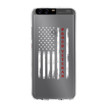 Load image into Gallery viewer, Proud Veteran Back Printed Transparent Hard Phone Case