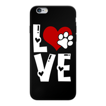 Load image into Gallery viewer, Love Dog Back Printed Black Soft Phone Case