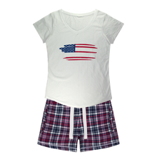 Load image into Gallery viewer, Unmask Girls Sleepy Tee and Flannel Short