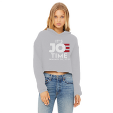 Load image into Gallery viewer, Joe Biden Ladies Cropped Raw Edge Hoodie