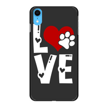 Load image into Gallery viewer, Love Dog Back Printed Black Hard Phone Case