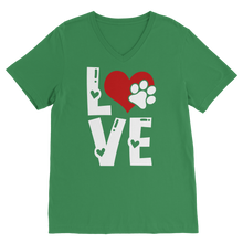 Load image into Gallery viewer, Love Dog Classic V-Neck T-Shirt