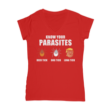 Load image into Gallery viewer, Trump Parasite Classic Women's V-Neck T-Shirt