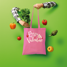 Load image into Gallery viewer, Pizza is My Valentine Shopper Tote Bag