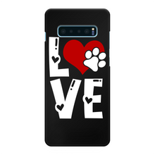 Load image into Gallery viewer, Love Dog Back Printed Black Hard Phone Case