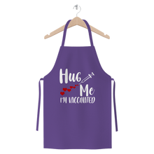 Load image into Gallery viewer, Hug Me I'm Vaccinated Premium Jersey Apron
