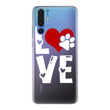 Load image into Gallery viewer, Love Dog Back Printed Transparent Soft Phone Case