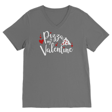 Load image into Gallery viewer, Pizza is My Valentine Classic V-Neck T-Shirt