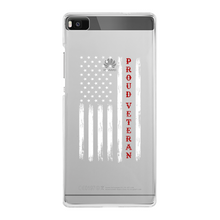 Load image into Gallery viewer, Proud Veteran Back Printed Transparent Hard Phone Case