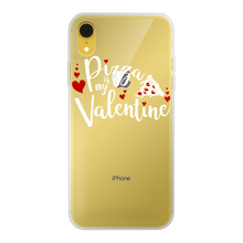 Load image into Gallery viewer, Pizza is My Valentine Back Printed Transparent Soft Phone Case