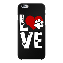 Load image into Gallery viewer, Love Dog Back Printed Black Hard Phone Case