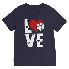 Load image into Gallery viewer, Love Dog Classic V-Neck T-Shirt
