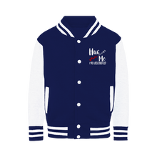 Load image into Gallery viewer, Hug Me I'm Vaccinated Varsity Jacket