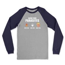 Load image into Gallery viewer, Trump Parasite Classic Raglan Long Sleeve Shirt
