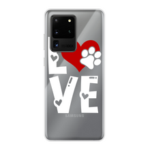 Load image into Gallery viewer, Love Dog Back Printed Transparent Soft Phone Case