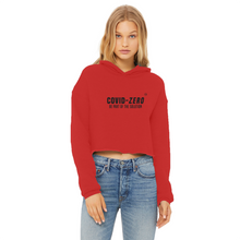 Load image into Gallery viewer, Covid-Zero Collection Ladies Cropped Raw Edge Hoodie