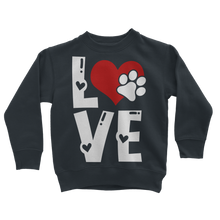 Load image into Gallery viewer, Love Dog Classic Kids Sweatshirt