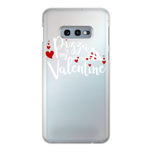 Load image into Gallery viewer, Pizza is My Valentine Back Printed Transparent Hard Phone Case