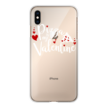 Load image into Gallery viewer, Pizza is My Valentine Back Printed Transparent Hard Phone Case