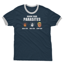 Load image into Gallery viewer, Trump Parasite Adult Ringer T-Shirt