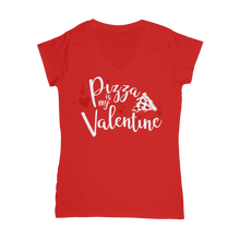 Load image into Gallery viewer, Pizza is My Valentine Classic Women's V-Neck T-Shirt
