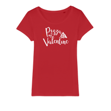 Load image into Gallery viewer, Pizza is My Valentine Organic Jersey Womens T-Shirt