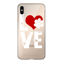 Load image into Gallery viewer, Love Dog Back Printed Transparent Hard Phone Case