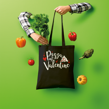 Load image into Gallery viewer, Pizza is My Valentine Shopper Tote Bag