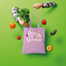 Load image into Gallery viewer, Pizza is My Valentine Shopper Tote Bag