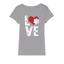 Load image into Gallery viewer, Love Dog Organic Jersey Womens T-Shirt