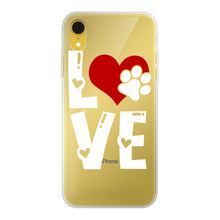 Load image into Gallery viewer, Love Dog Back Printed Transparent Soft Phone Case