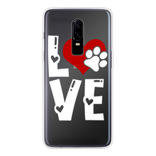 Load image into Gallery viewer, Love Dog Back Printed Transparent Soft Phone Case
