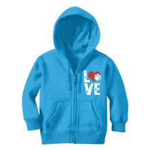 Load image into Gallery viewer, Love Dog Classic Kids Zip Hoodie