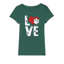 Load image into Gallery viewer, Love Dog Organic Jersey Womens T-Shirt