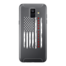 Load image into Gallery viewer, Proud Veteran Back Printed Transparent Soft Phone Case