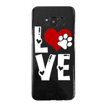 Load image into Gallery viewer, Love Dog Back Printed Black Soft Phone Case